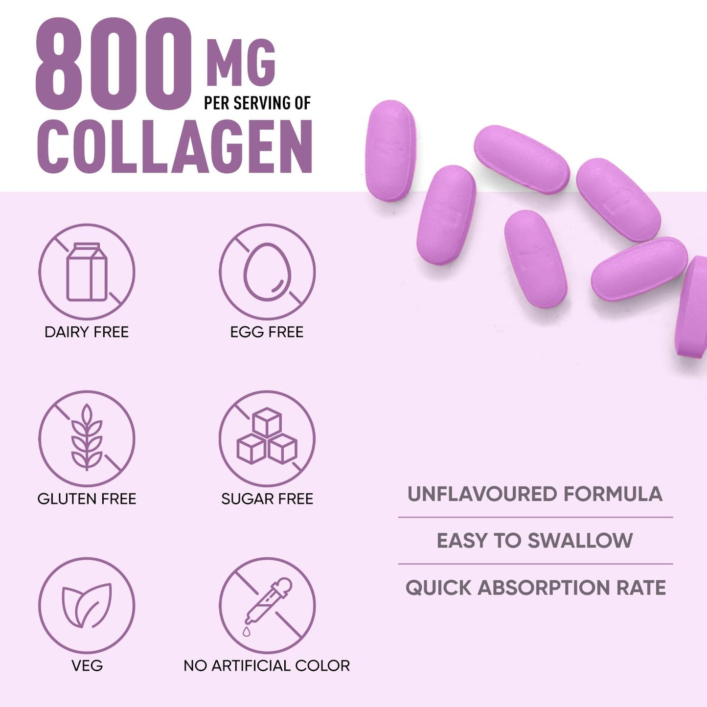 Herbal Max Collagen & Glutathione Combo | With Vitamin C & Peptides | Supports Anti-Aging, Skin Clarity, Collagen Boost, Joint & Bone Health, Antioxidant Protection 120 Tablets (60+60)
