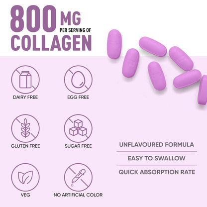 Herbal Max Collagen & Glutathione Combo | With Vitamin C & Peptides | Supports Anti-Aging, Skin Clarity, Collagen Boost, Joint & Bone Health, Antioxidant Protection 120 Tablets (60+60)