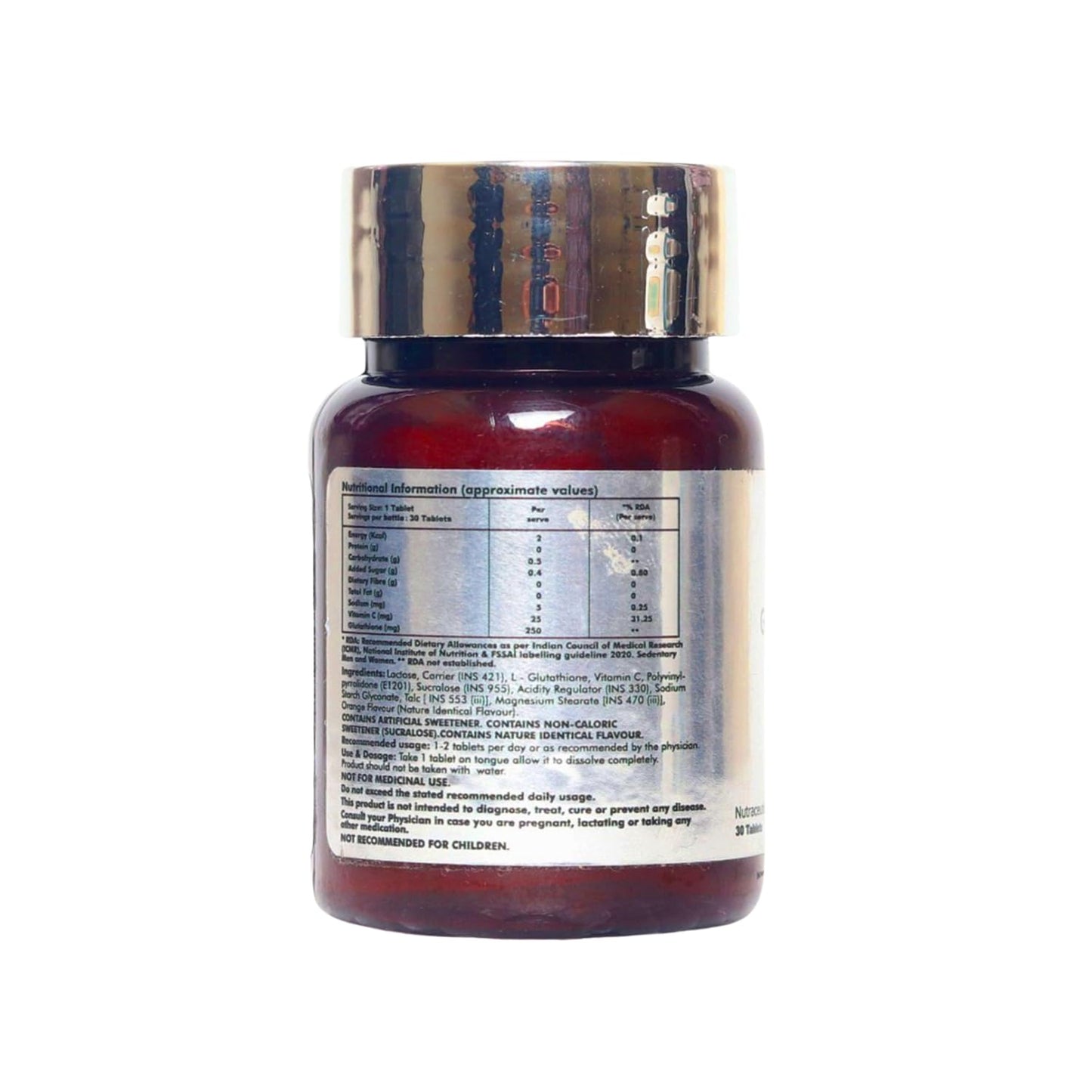 Anvika Glutaglow Glutathione Tablets For Skin Health | Skin Brightening Glutathione Tablet | Reduces Pigmentation | Enhances Skin Tone | Antioxidant Rich Nutraceutical Supplement (Orange Flavour 30 Tablet)