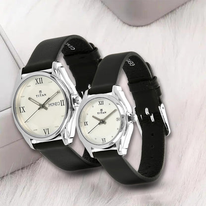 Titan Bandhan Analog Silver Dial Couple's Watch -NM15782489SL03 / NL15782489SL03/NP15782489SL03