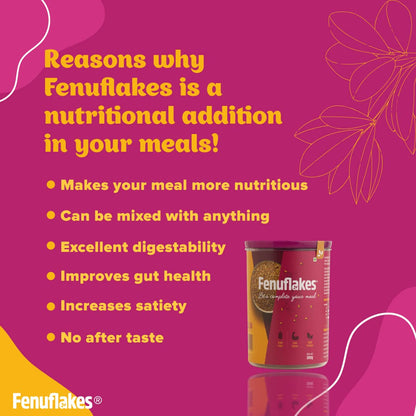 Fenuflakes 300g Fiber supplement | Bloating,acidity,&constipation relie- image 3