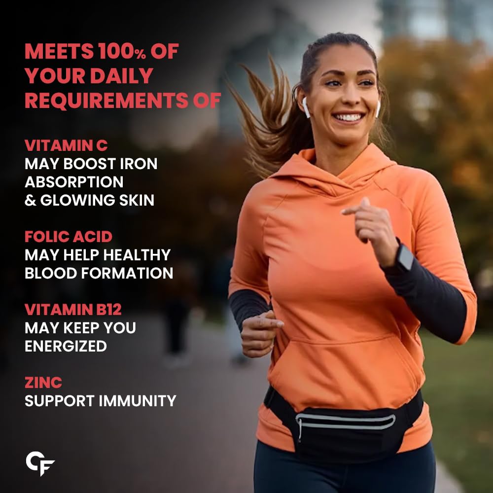 Carbamide Forte Chelated Iron + Vitamin C, B12, Folic Acid & Zinc - 100- image 7