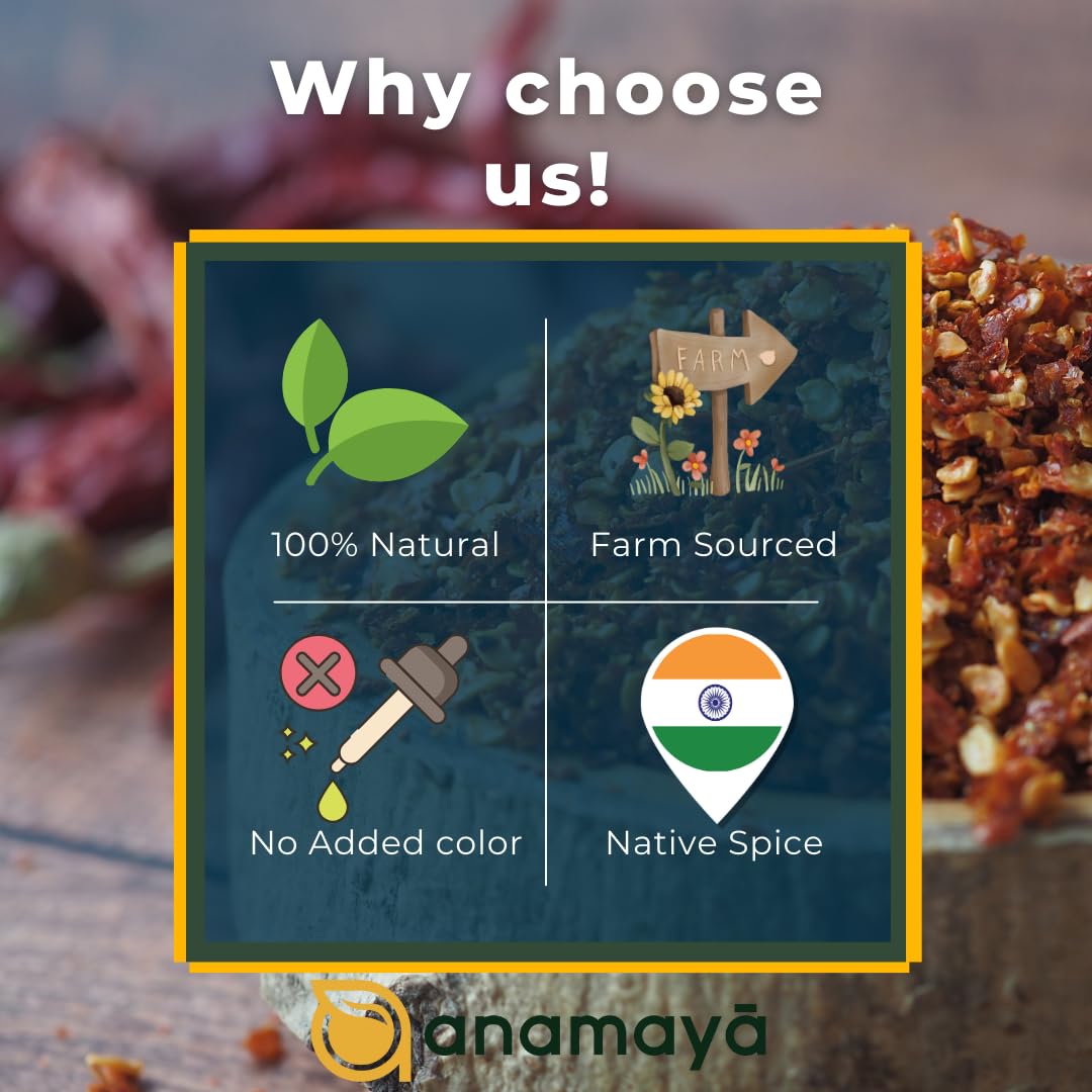 Anamaya Kulambu Masala Powder | Kulambhu Miglai Thool | 100 gms | Packed in a reusable Jar | 100% Pure and Natural Ingredients