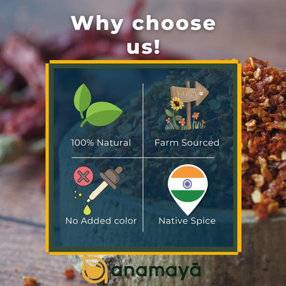 Anamaya Kulambu Masala Powder | Kulambhu Miglai Thool | 100 gms | Packed in a reusable Jar | 100% Pure and Natural Ingredients