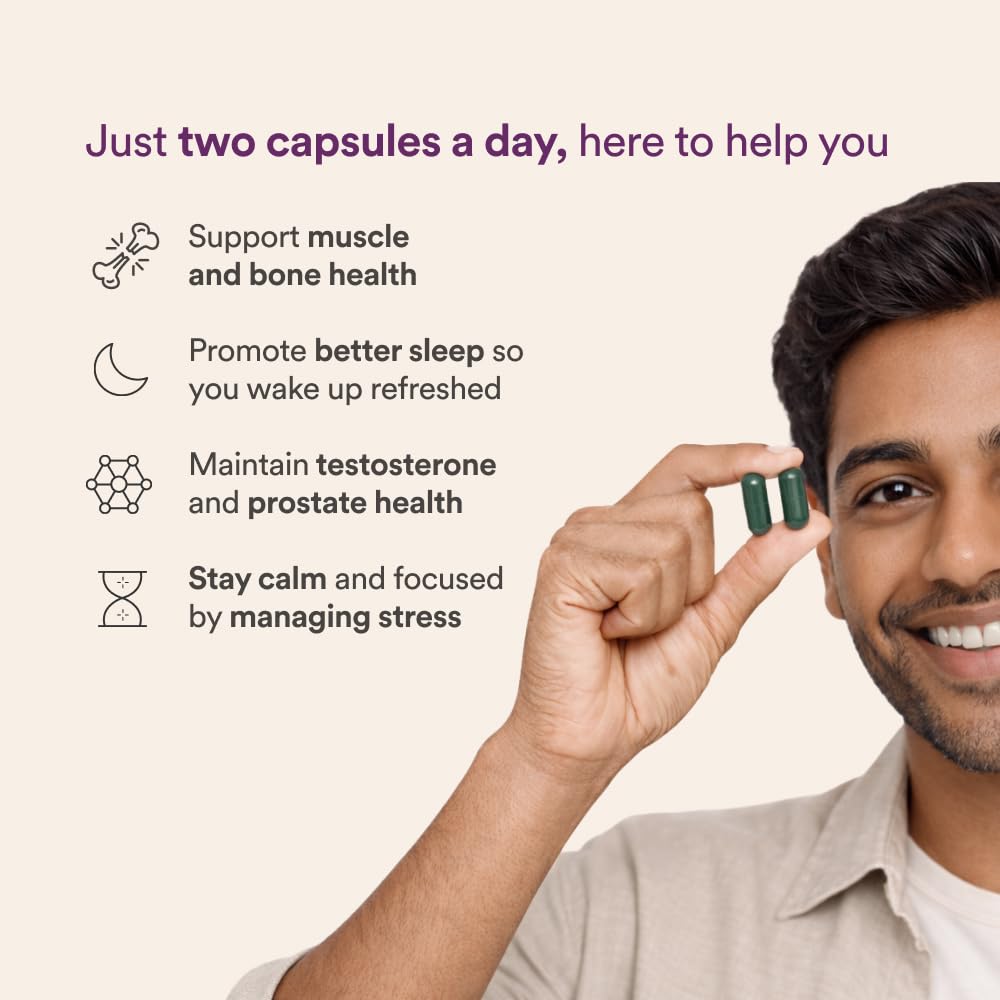 Origins Nutra 5-in-1 Magnesium + D3 + K2 for Men | 100% RDA of Magnesium, D3 & K2 | 56 Veg. Capsules | Supports Muscle Health, Energy & Stress Management | GMP Certified | Pack of 1