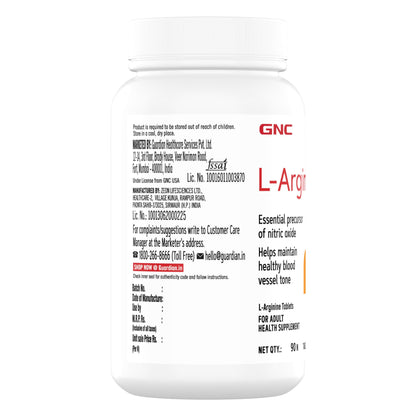 GNC L-Arginine 1000 mg | 90 Tablets | 1000mg Per Serving- image 3