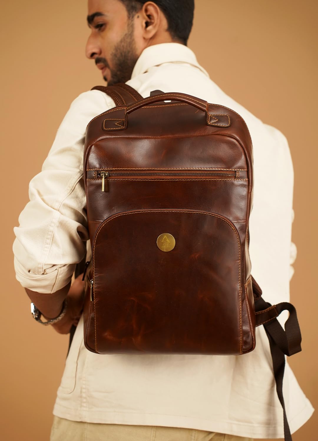 PICCO MASSIMO Leather Laptop Backpacks Professional Office Accessory |- image 7