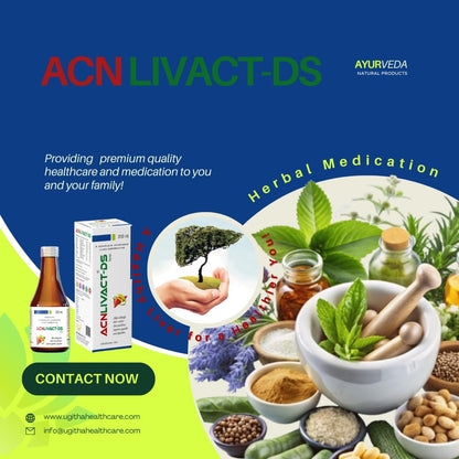 ACN Livact DS Liver Tonic - Herbal Supplement Syrup with Bhumi Amla, Kalmegh, Punarnava, Kutki for Liver Function and Digestive Wellness