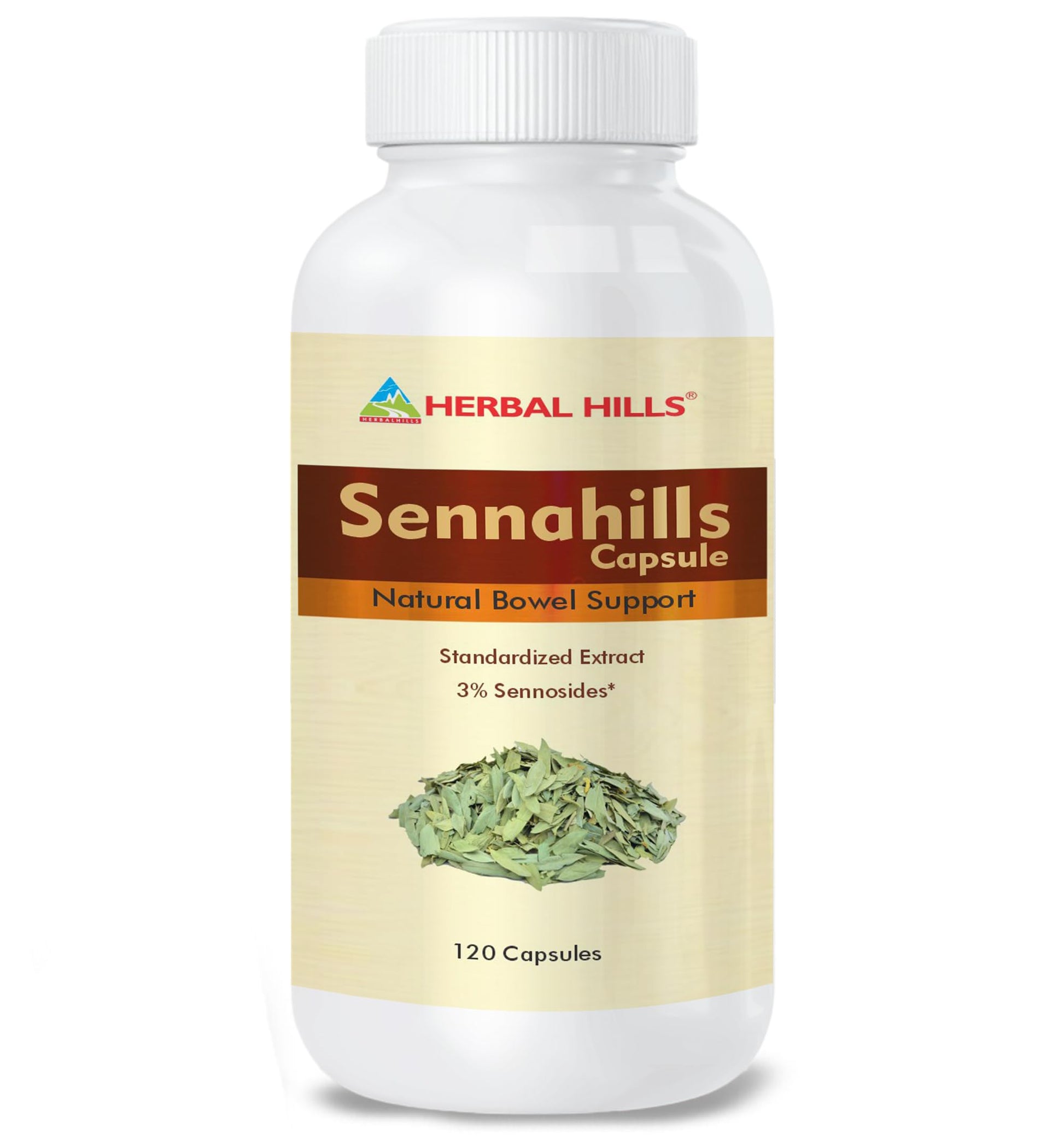 Herbal Hills Senna Capsules, (120 Capsules Pack) | Supports Natural Laxative & B