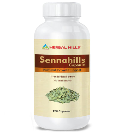 Herbal Hills Senna Capsules, (120 Capsules Pack) | Supports Natural Laxative & B