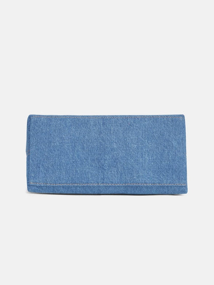 Tommy Hilfiger Logo Blue Cotton Sling Bag