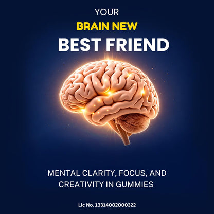 Bioford Brain Booster Gummy Bacopa Monnieri Boosts Memory, Focus & Concentration Brain Fog Support Improve Quality of Life Bacopa monneieri