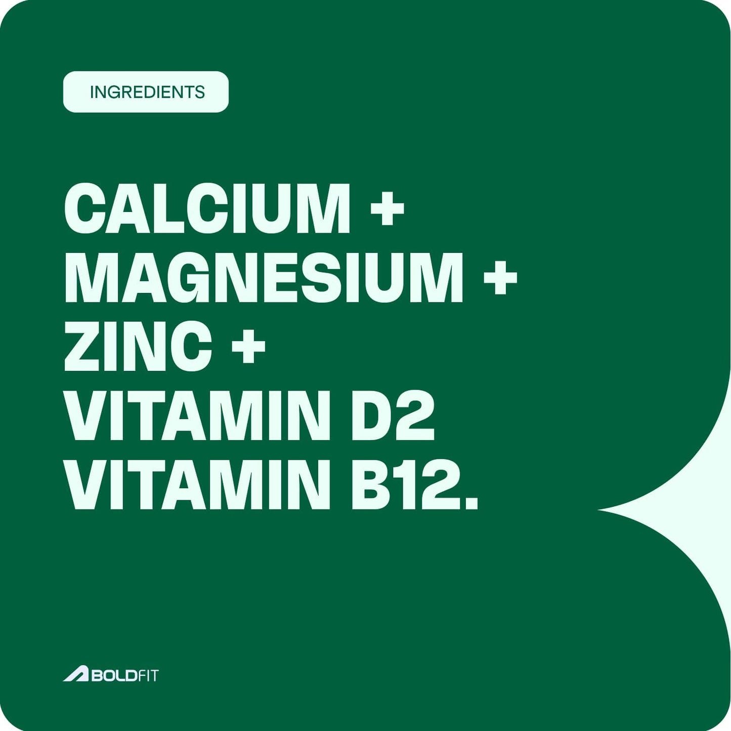 Boldfit Calcium Tablets 1000 mg with Magnesium & Zinc for Women and Men, Calcium Supplement for Bone & Joint Support, 120 Tablets
