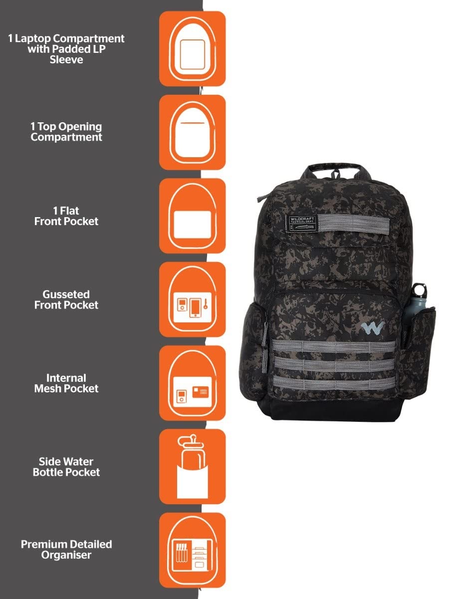 Wildcraft Safara Tactical 4 32L 5 Compartment Laptop Backpack (12966) (- image 4
