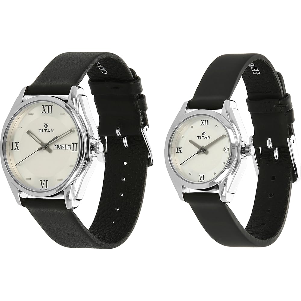 Titan Bandhan Analog Silver Dial Couple's Watch -NM15782489SL03 / NL15782489SL03/NP15782489SL03