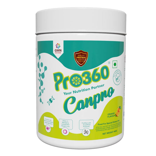 Pro360 Canpro Nutrition Supplement Powder for Chemo/Radiation Therapy Induced Weight Loss, Protein Rich with Essential Nutrients, Orange Flavor, 400G (Pack of 1), Powder