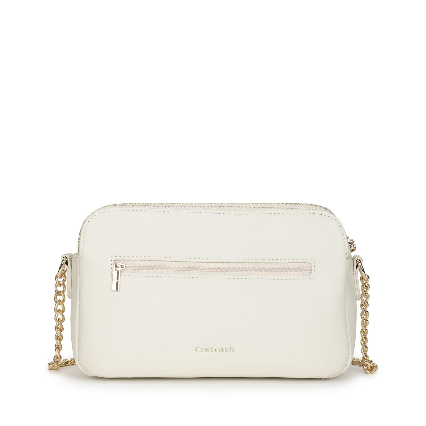 Fastrack StitchPlay Sling | Quilted Faux-Leather Women’s Handbag | Crossbody with 3 Compartments & Metal Strap | Sling for Everyday Carry