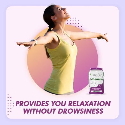 HealthyHey Nutrition L-Theanine -Pack of 120 Vegetarian Capsules- image 7