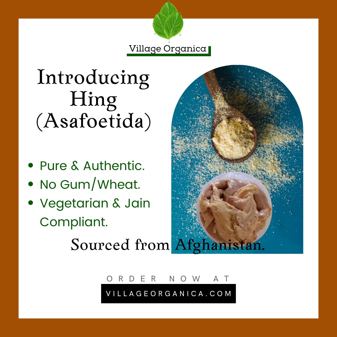 Village-Organica Unadulterated Hing | Asafoetida | Paste form |No adulteration with gum or wheat | Pure & Authentic | Aids in Digestion | Antioxidant |Pure Vegetarian | 10gm |