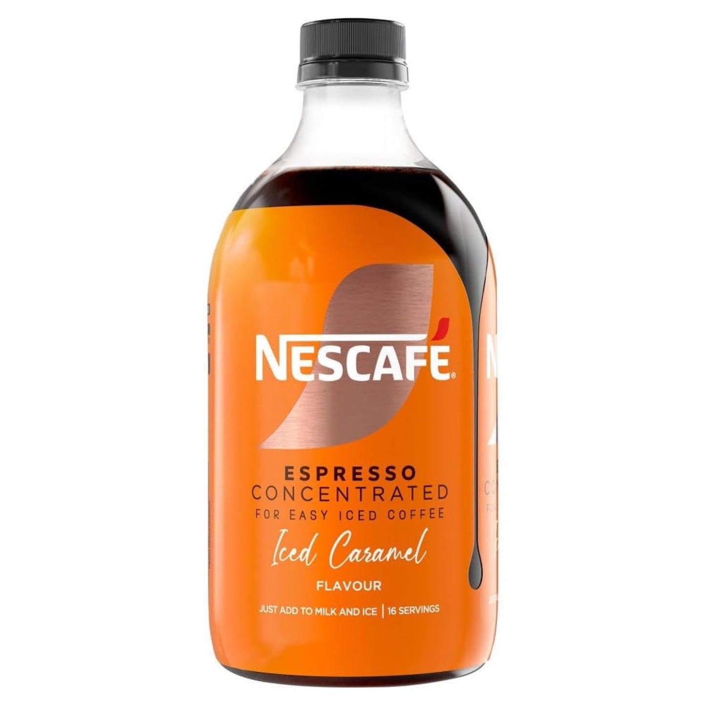 NESCAFE Espresso Concentrated Iced Caramel, 500ml Liquid Coffee Mix, 16 Servings, Medium Roast for Easy Iced Coffee Preparation, Premium Thailand Product