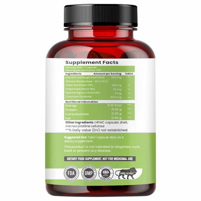 Raskam Fat Burner - 100 Capsules- Weight Loss Supplement with Garcinia Cambogia, Green Coffee Beans Green Tea Extract Metabolism Booster Belly Fat Burner for Men & Women