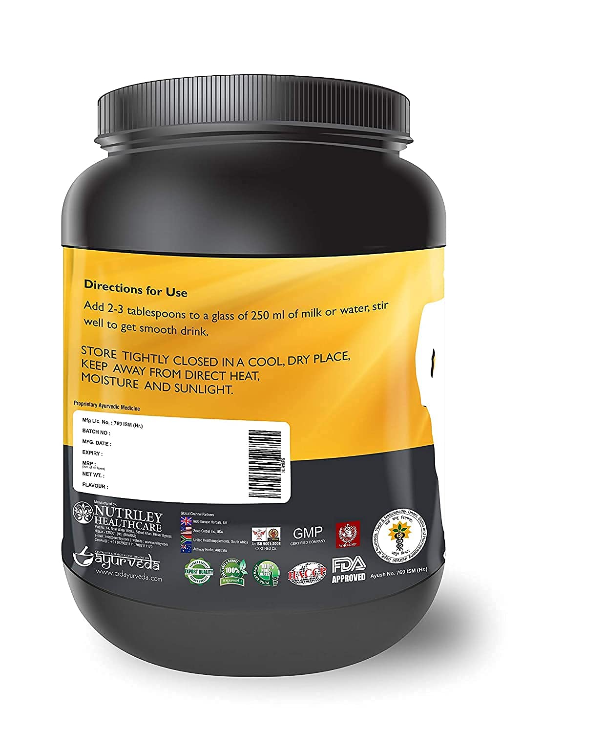 CRD Ayurveda Highmax Body Growth Supplement - (500 Gm, American Ice Cream)