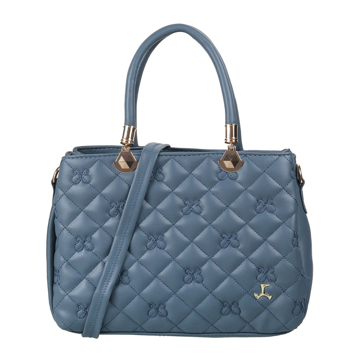 Mochi Women Blue Zip Top Sling Bag (66-7652)