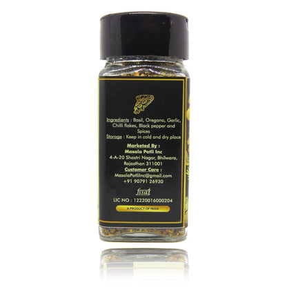 Masala Potli Dried Mixed Herbs Multipurpose Pizza Pasta Italian Seasoning for Cooking, Garnishing (Pizza & Pasta Seasoning, Sprinkle Glass Packing - 55 Grams)