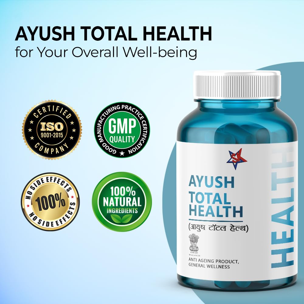 8848 Ayush Total Health Anti Ageing Capsules | Made of Pure Herbs | 60 Capsules