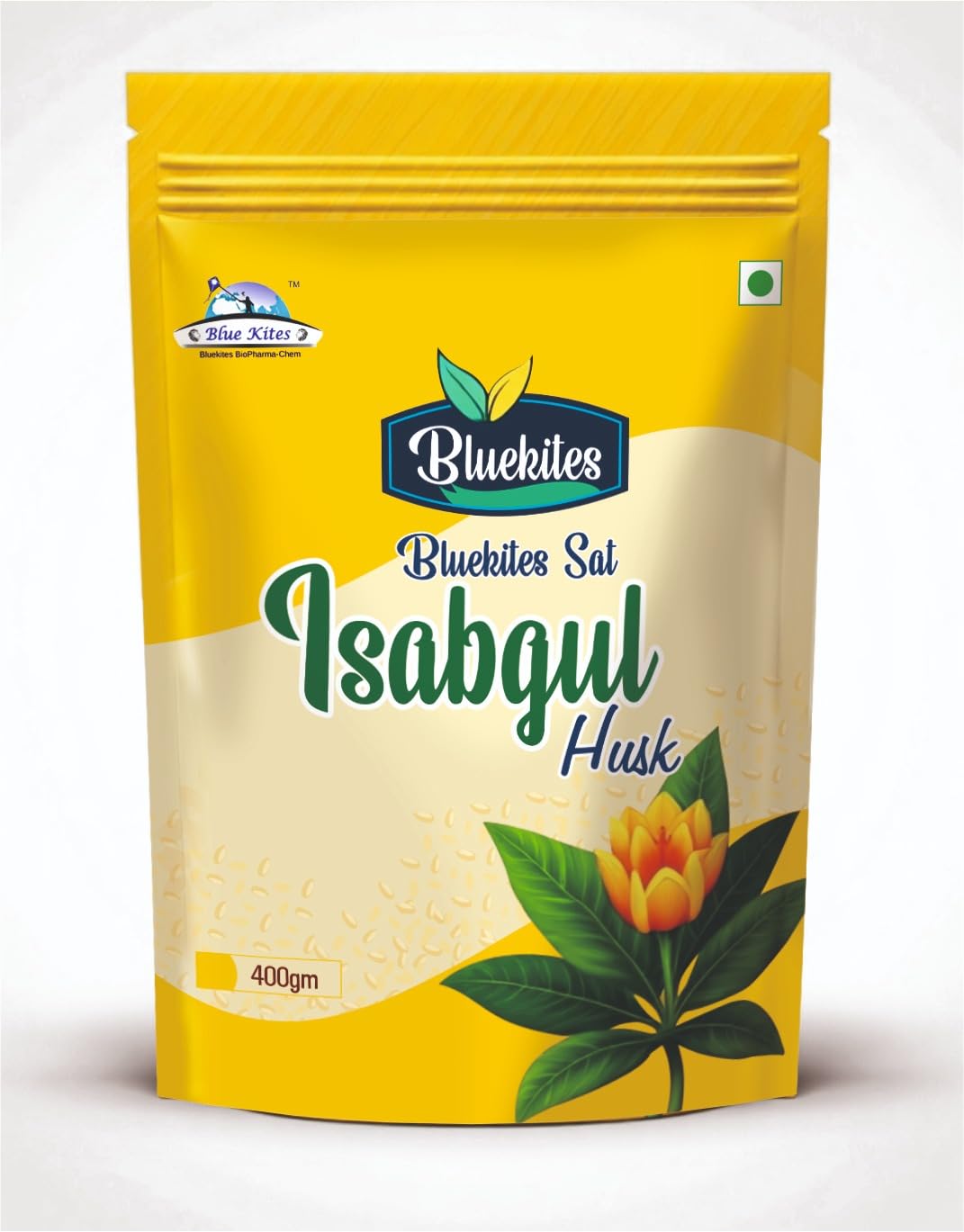 Bluekites Sat Isabgul Husk Powder 400gm Pack of 3 - Natural Fiber for Digestive Health