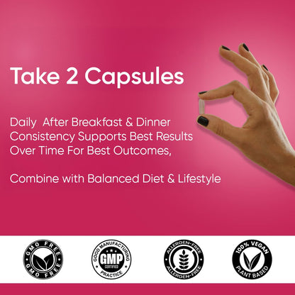 CUREFOREVER Cuplift Women’s Wellness Supplement | Shatavari, Ashwagandha, Fenugreek, Fennel & Pueraria Mirifica | Plant-Based Herbal Blend for Hormonal Balance, Vitality & Skin Health (60 Count (Pack of 2))