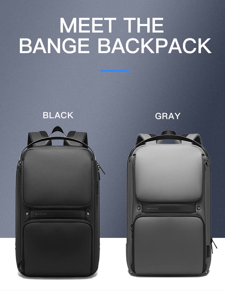 BANGE Water Resistant Anti-Theft Unisex Travel Laptop Backpack With Usb- image 2