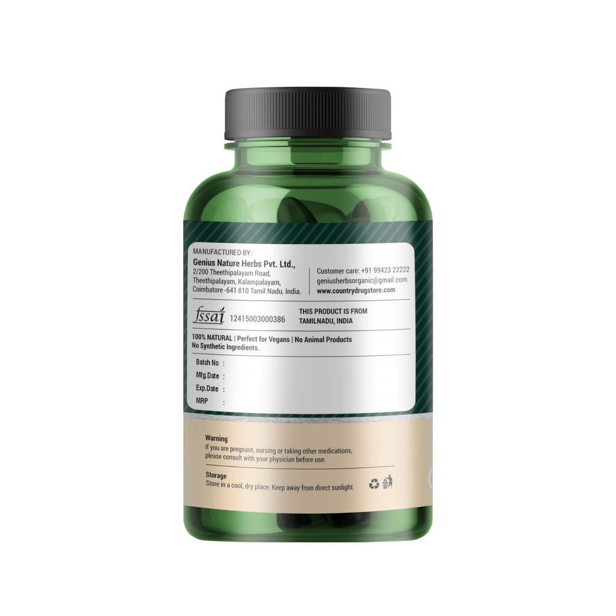 Genius Herbs Cyperus Rotundus Tablets 500mg