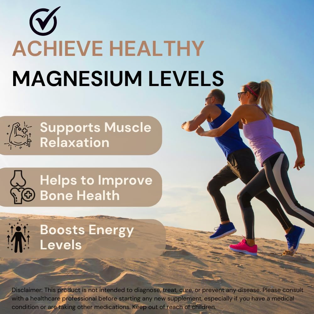 Pure Nutrition Magnesium Glycinate + Zinc - 60 Veg Tablets | Supports Bone, Muscle & Nerve Health | Promotes Relaxation & Quality Sleep | Eases Period Cramps | Enhances Stress Relief & Heart Health | Essential Daily Mineral Supplement