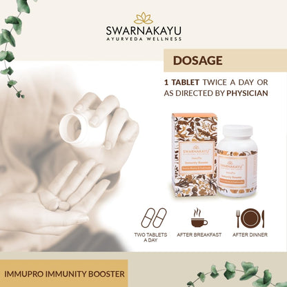 Swarnakayu 24k Gold Bhasma Immunity Booster, India's Exclusive Ayurvedic Wellness Product, Helps Boost Body's Natural Defence Mechanisms, Stamina, Strength, 100% Ayurvedic Ingredients - 30 tablets