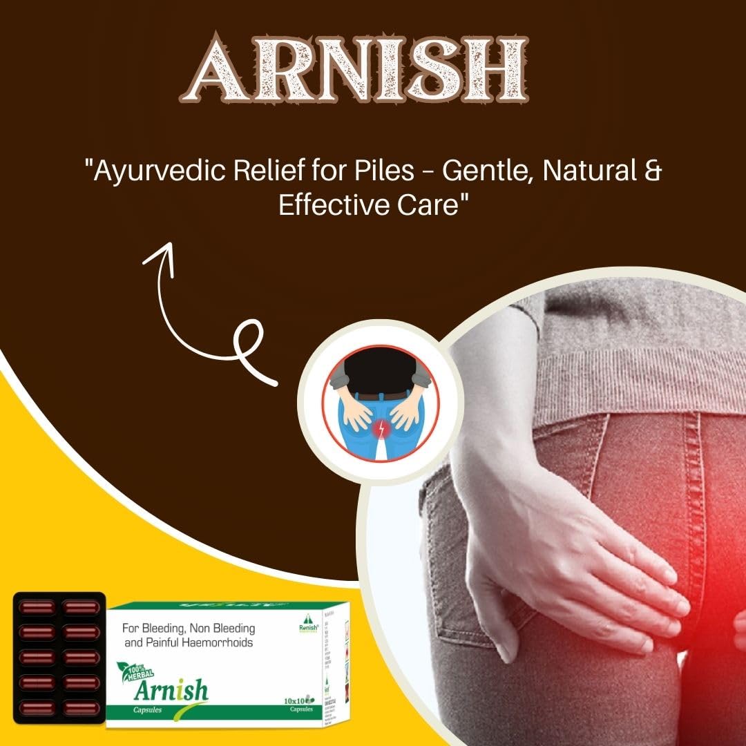 Ronish Bioceuticals Arnish Capsules – Ayurvedic Herbal Formula with Aloe Vera, Reetha, Guduchi & Harada | Supports Wellness & Immunity | 10 Capsules