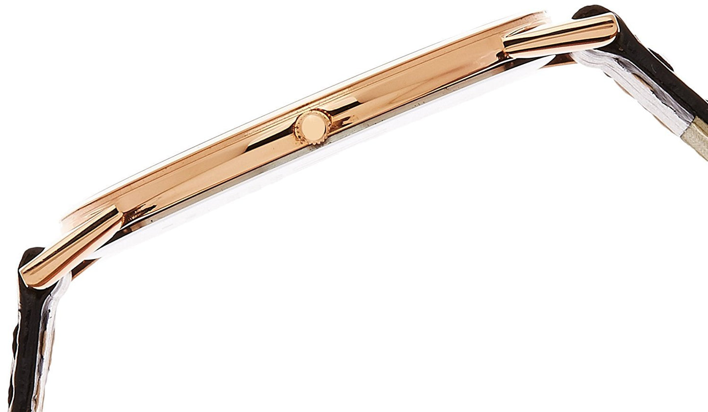 Titan Edge Quartz Analog White Dial Black Leather Strap Watch For Men -- image 4