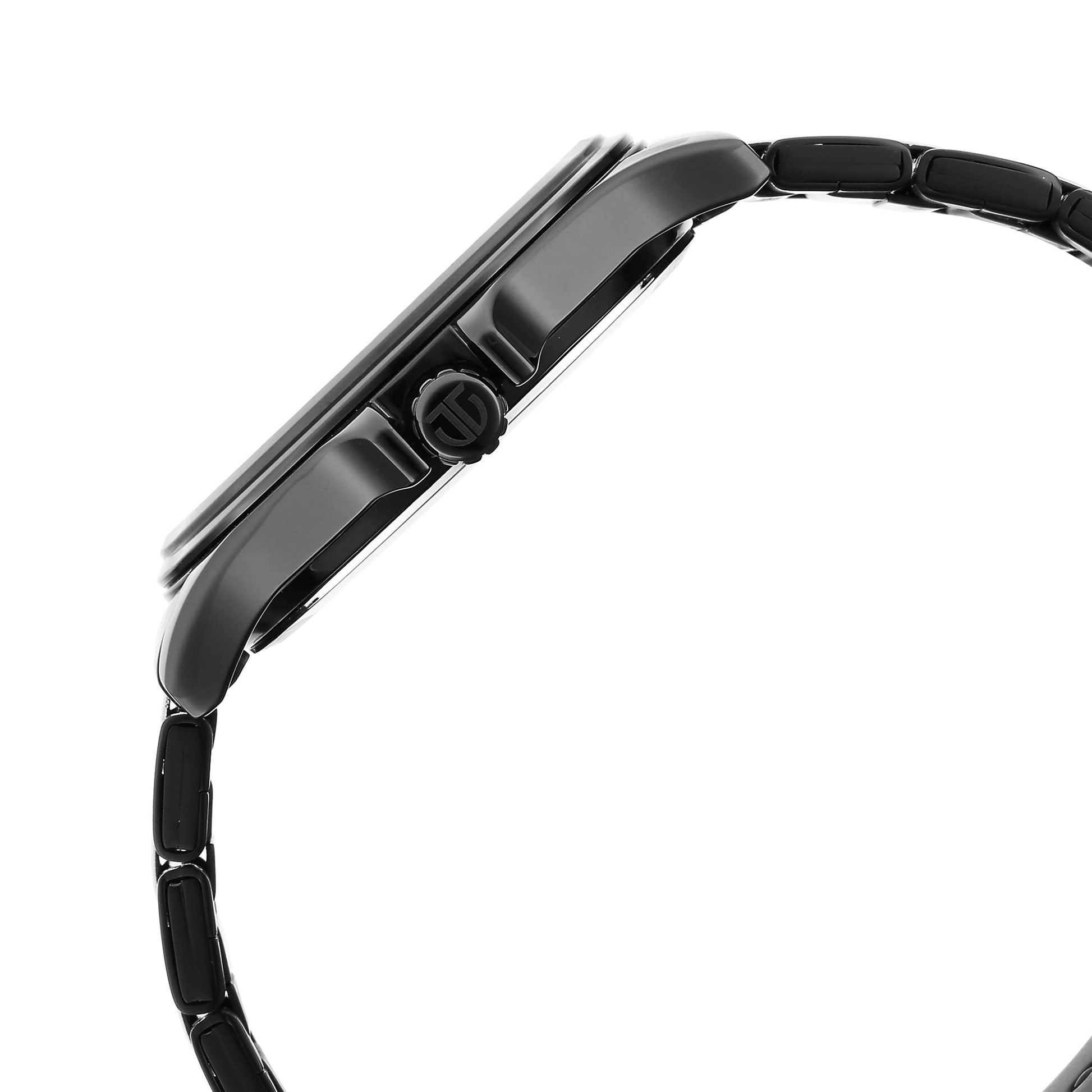 Titan Black and Gold Black Dial Quartz Multifunction Stainless Steel St- image 3