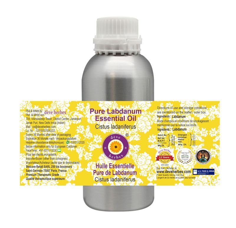 Deve Herbes Pure Labdanum Essential Oil (Cistus ladaniferus) Natural Th- image 6