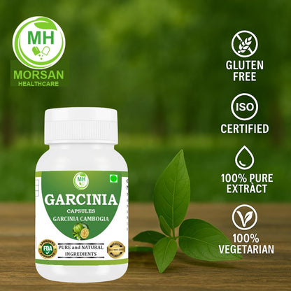 Morsan Healthcare Garcinia Cambogia Capsules 500 mg – 60 Veg Capsules x 4 Pack | Natural Herbal Formula | Plant-Based | Gluten-Free & Vegan