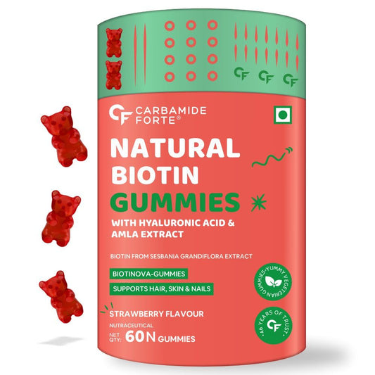 Carbamide Forte Biotin Gummies for Hair Growth|Hair growth Gummy for Longer, thi