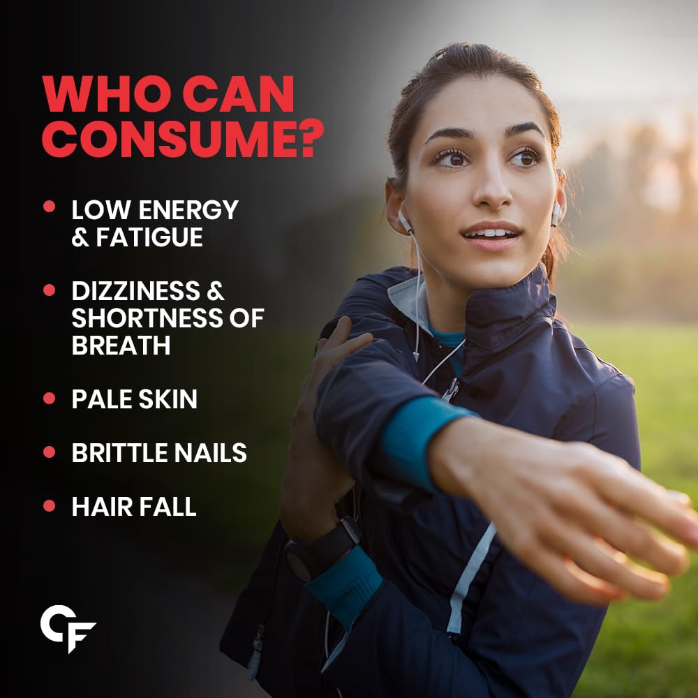 Carbamide Forte Chelated Iron + Vitamin C, B12, Folic Acid & Zinc - 100- image 6