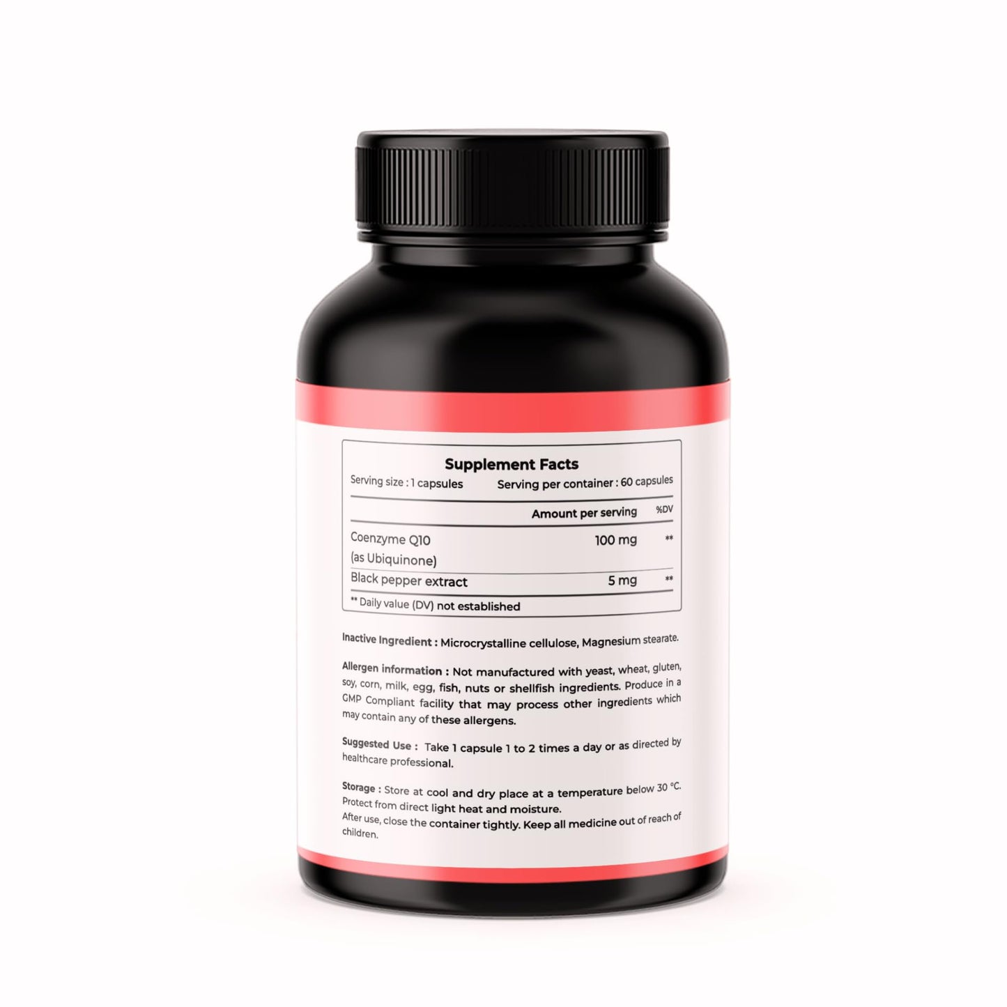 CITRUS NUTRACEUTICAL Coenzyme Q10 (CoQ10) 100mg with Piperine, 60 Capsules