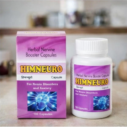 Himanshi Healthcare HIMNEURO Herbal Nerve Support Capsules | Ayurvedic Wellness Supplement for Stress & Nerve Health | 100 Capsules