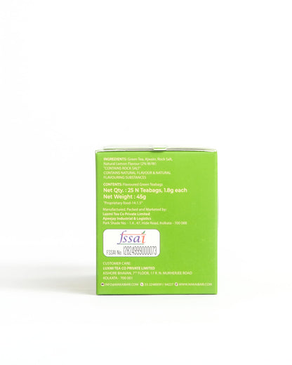 Makaibari Apoorva Green Valley Rock Salt and Lemon Darjeeling Green 25 Tea Bags | Rich in Anti-oxidants, Low -Caffeine, Made With Finest Ingredients