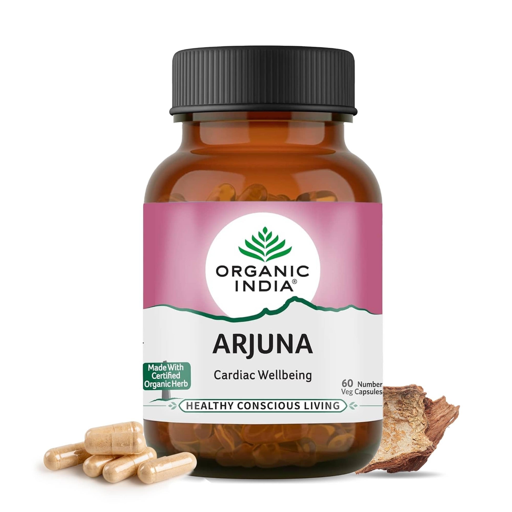 A TATA Product - Organic India Arjuna - 60 Veg Capsules