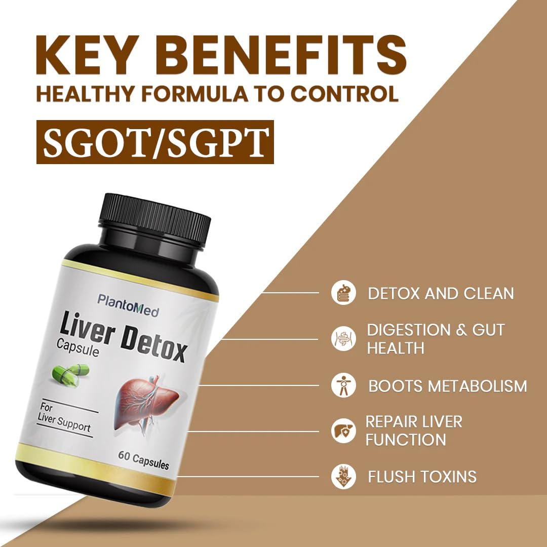 Plantomed Ayurvedic Fatty Liver Support Capsules, Daily Liver Detox and Cleanse, 60 Tablets