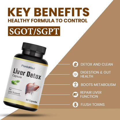 Plantomed Ayurvedic Fatty Liver Support Capsules, Daily Liver Detox and Cleanse, 60 Tablets