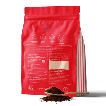 Bili Hu Coffee, Mokapot Grind Kalledevarapura Estate, Arabica Blend, Medium Roast, (Pack of 1, 250 Gram)
