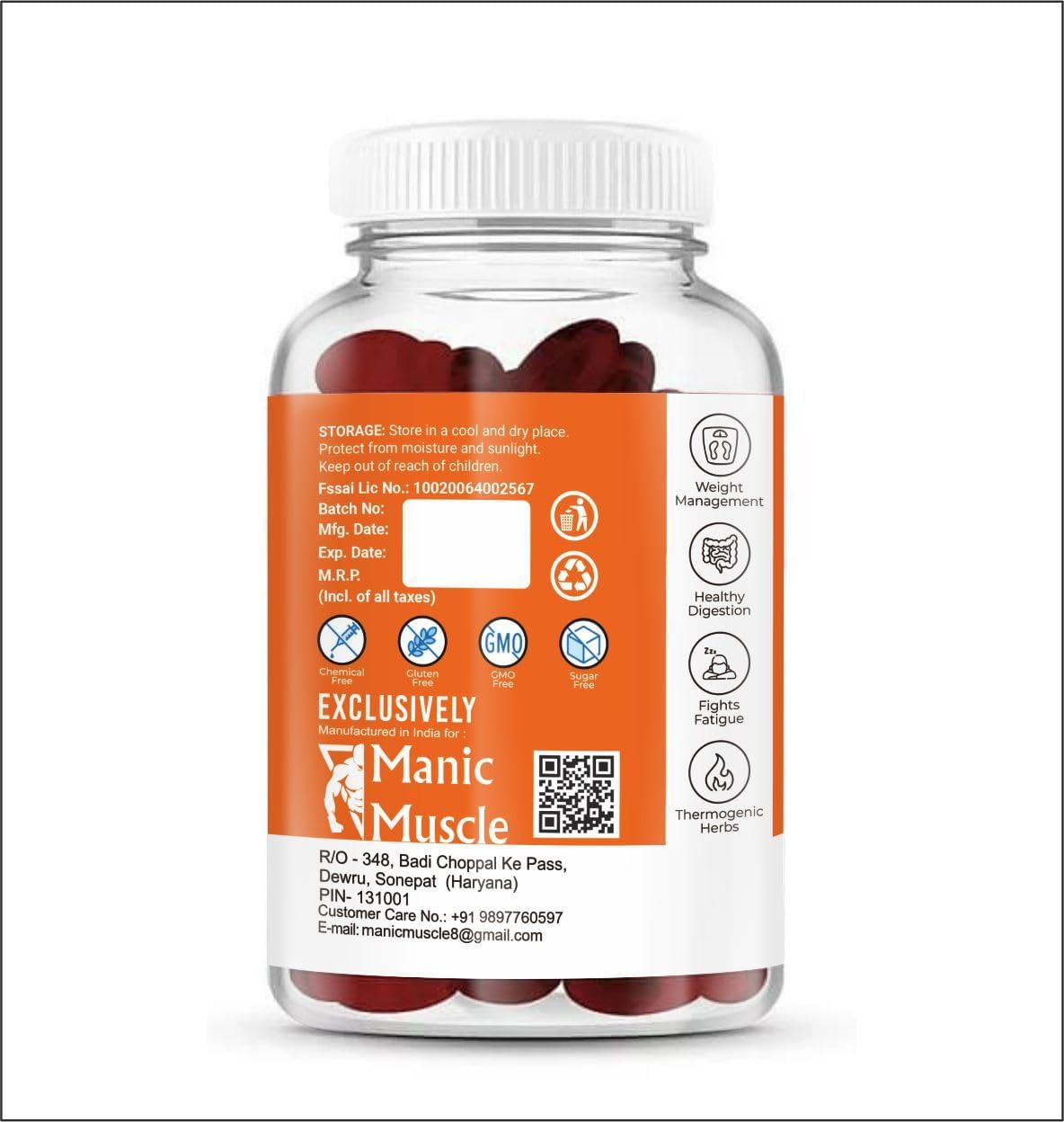 Manic Muscle Lean Cut - Thermogenic Fat Burner, Weight Loss Supplement, Appetite Suppressant, & Energy Booster (60 Tablets)